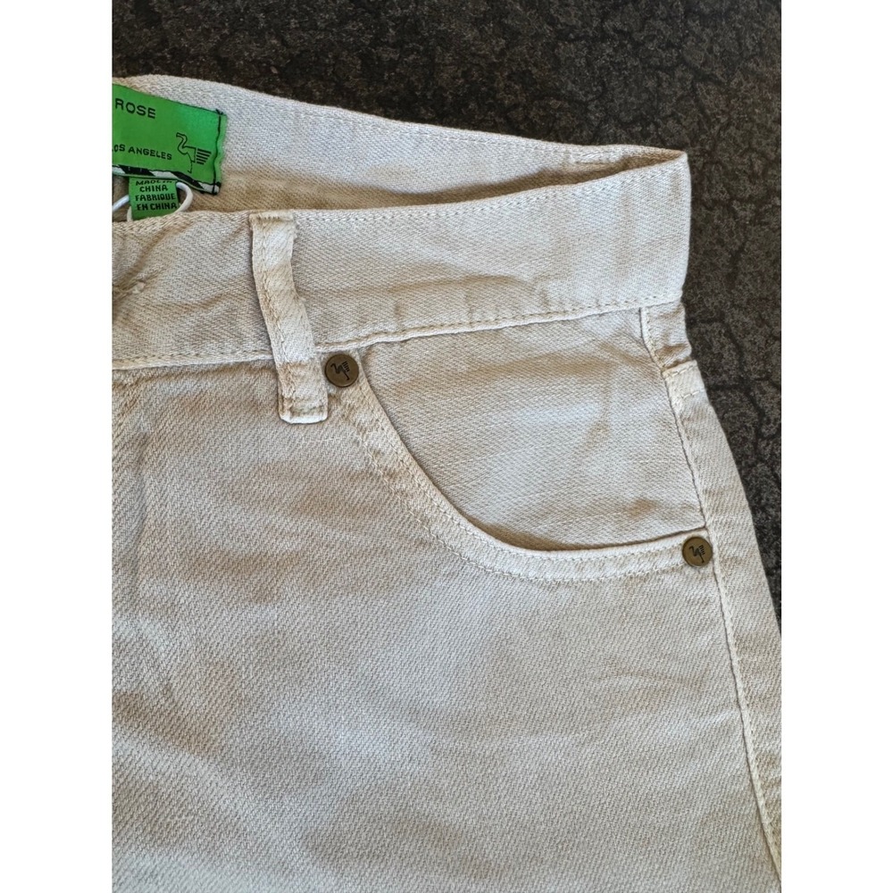 Sandrine Rose X Free People Sunflower Linen/Cotton blend shorts frayed edge - Picture 5 of 11